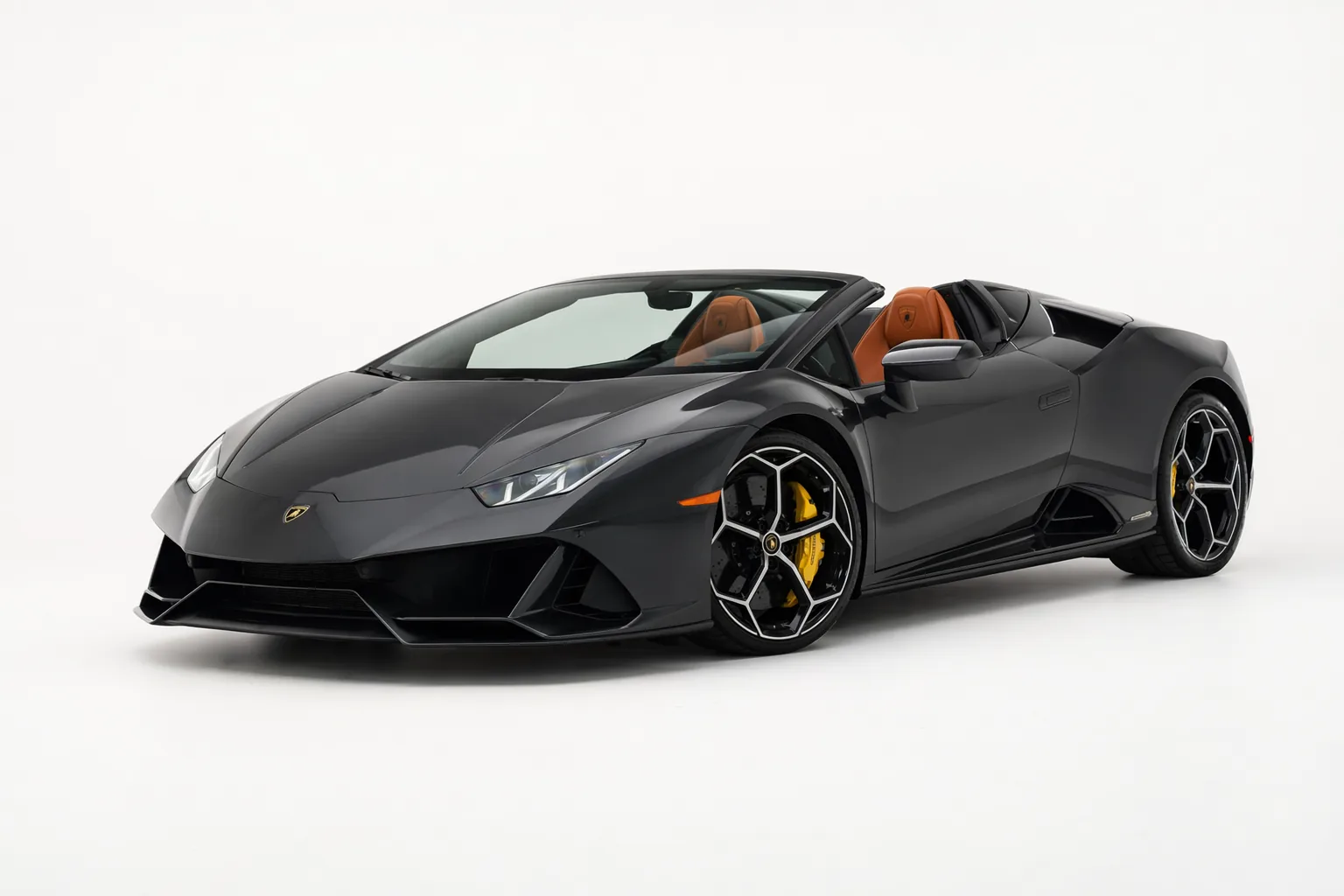 Lamborghini Huracán Spyder Grey exotic car rental in Los Angeles