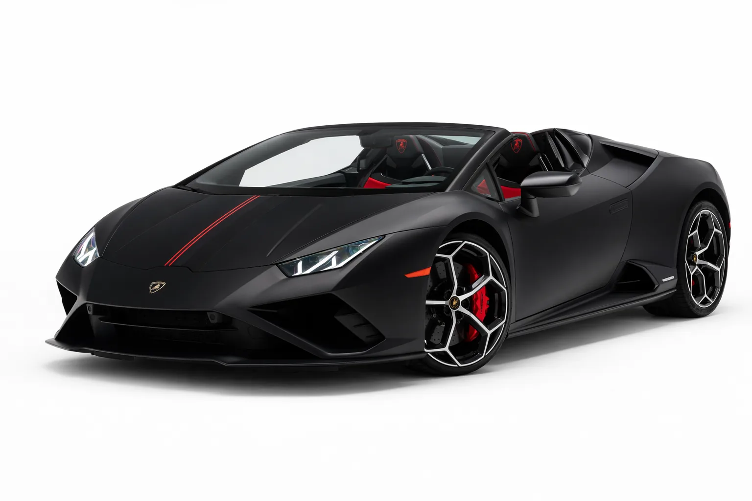 Lamborghini Huracán Spyder Matte Black exotic car rental in Los Angeles