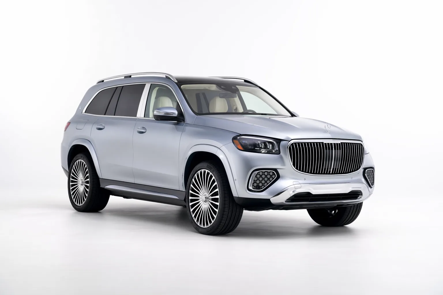 Mercedes GLS 600 Maybach Blue exotic car rental in Los Angeles